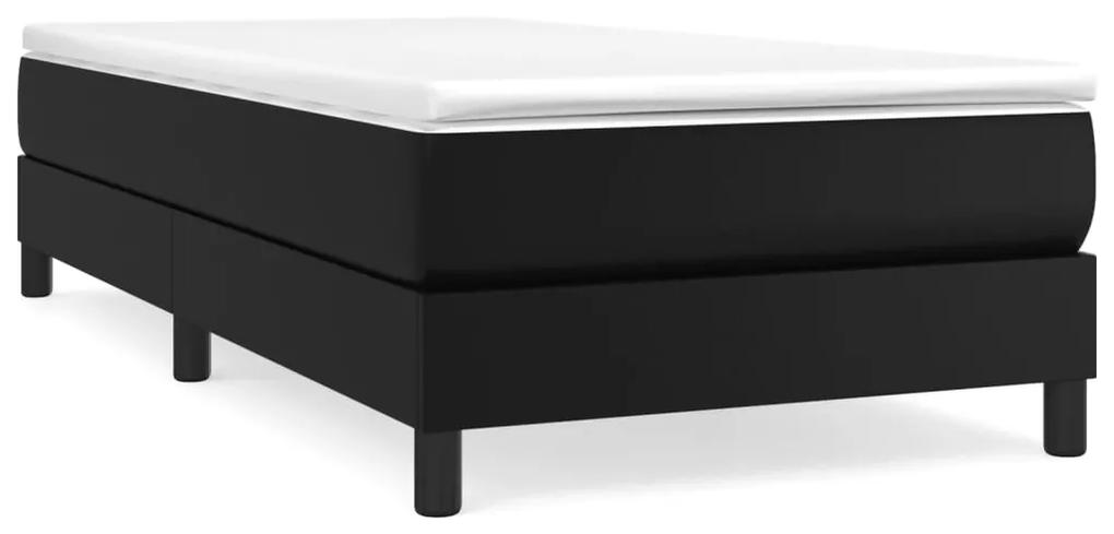 3120682 vidaXL Cadru de pat box spring, negru, 100x200 cm, piele ecologică