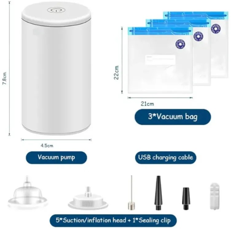 Aparat de vidare Home&Marker Quickseal, Portabila, Alba