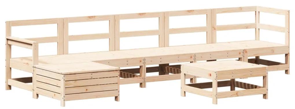 3250616 vidaXL Set mobilier de grădină, 7 piese, lemn masiv de pin