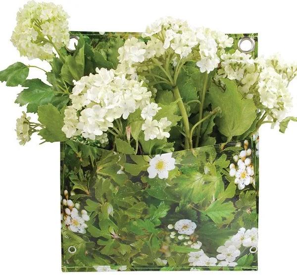 Suport de flori, verde, tip geanta, 25x30 cm