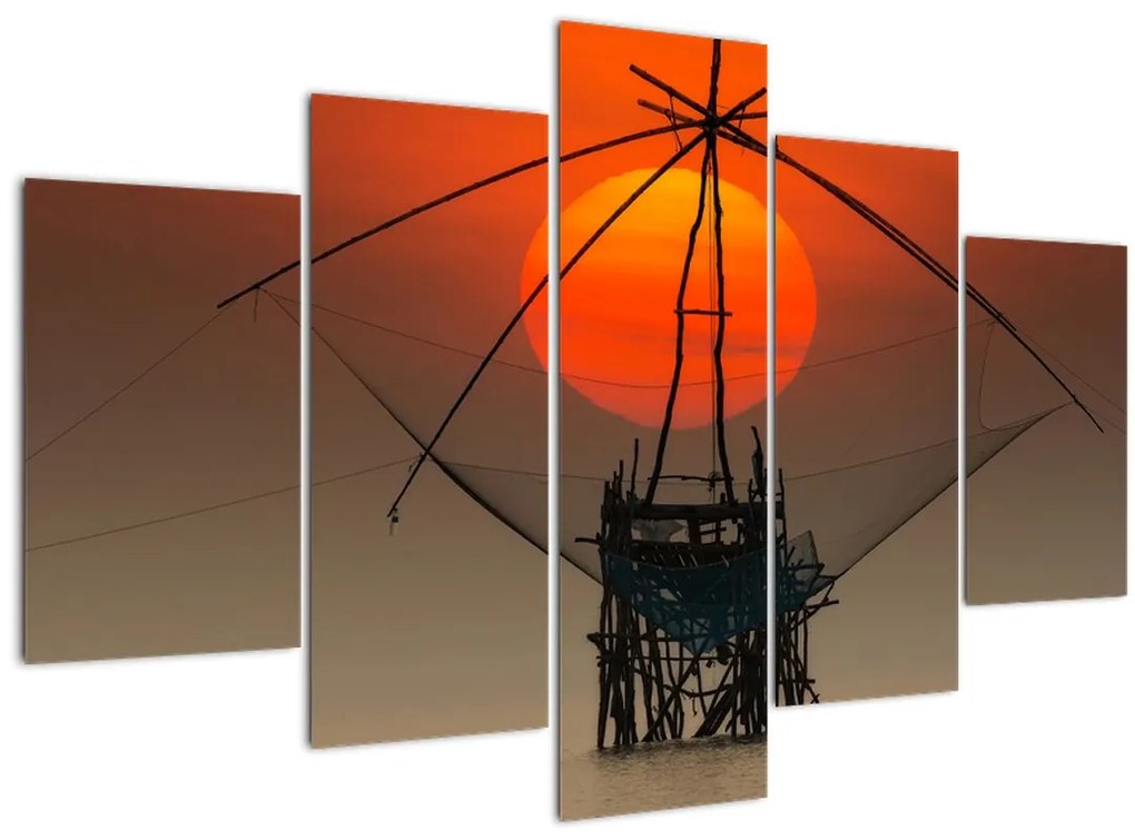 Tablou - Răsărit, Lacul Pakpra (150x105 cm)