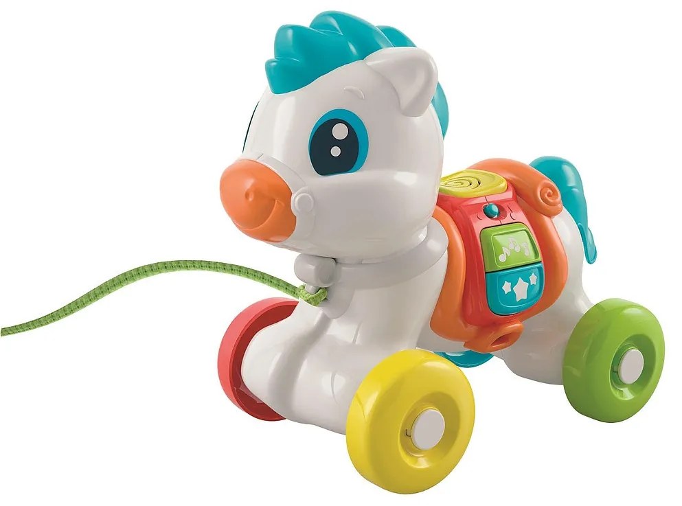 Animale Wheely Jucărie de dezvoltare ponei muzical de tras Clementoni