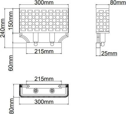 Open Design OR84603 - Aplica de perete VERNO 2xE14/12W/230V alamă