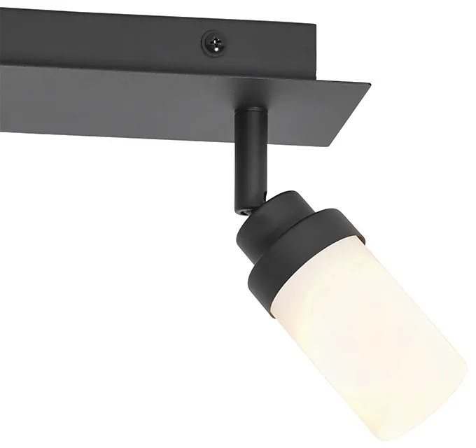 Spotlight modern pentru baie negru cu 2 lumini IP44 - Japie