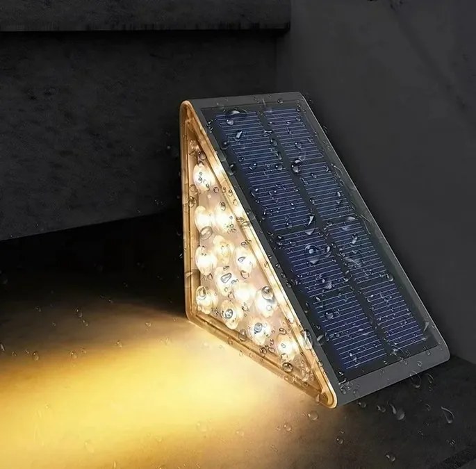 Set de iluminat solar pentru scări - LED alb - 6 bucăți