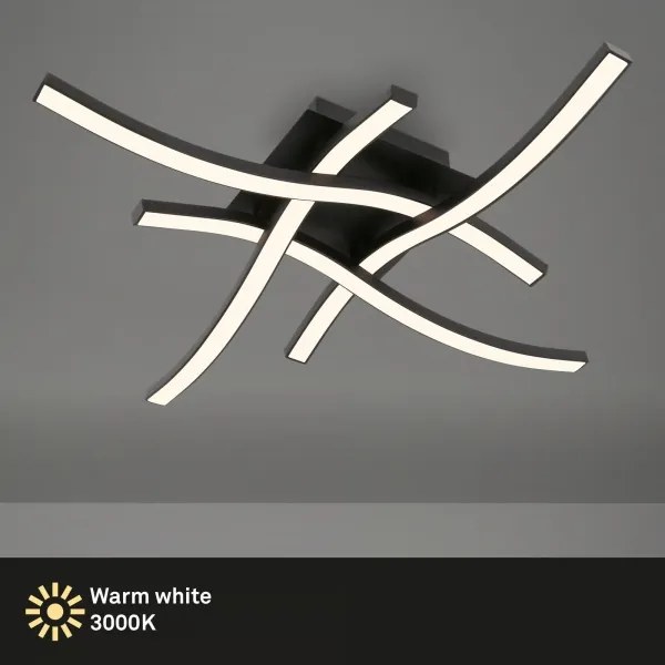Brilo 3677-045 - Plafonieră LED, 14,4 W, 230 V, neagră