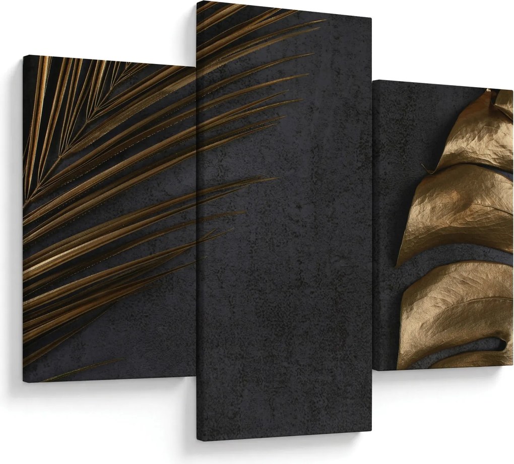 Tablou cu frunze aurii (90x60 cm)