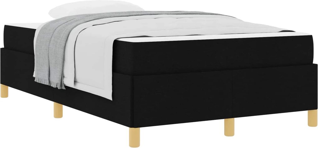 vidaXL Cadru de pat cu saltea Negru 120 x 190 cm țesătură