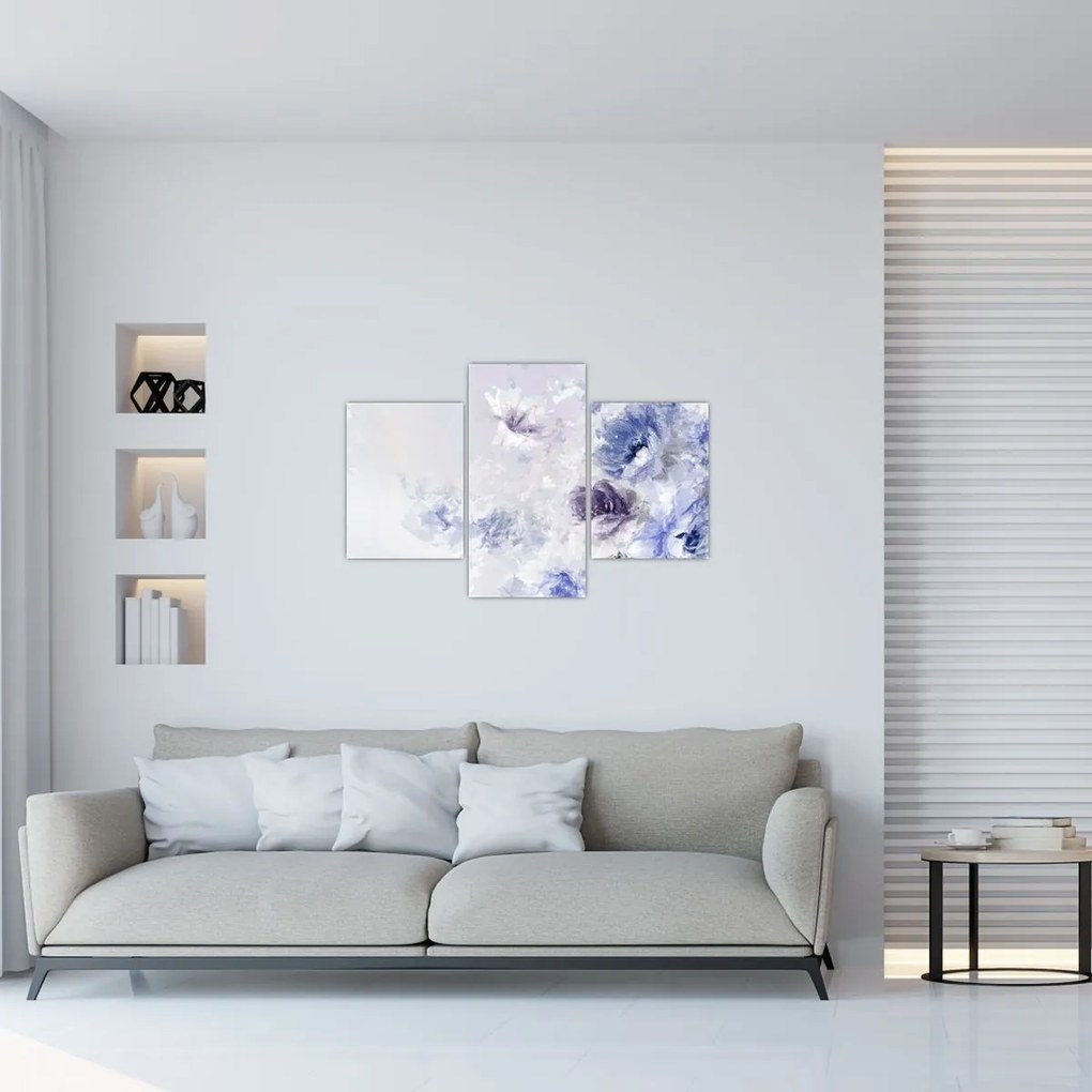 Tablou - Flori,pictură texturată (90x60 cm)