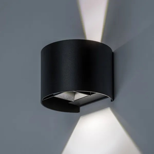 Rabalux 77218 - LED aplică de perete pentru exterior VIRNA 5W/230V 2700/4000/6500K IP54 neagră