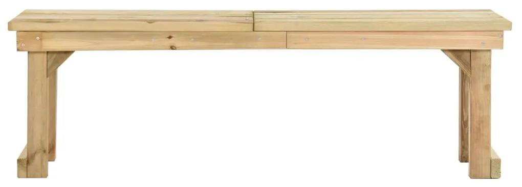 44899 vidaXL Bancă de grădină, 140 cm, lemn de pin tratat