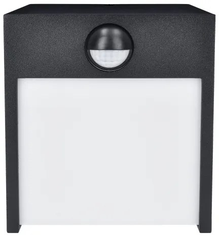 Aplică LED de exterior cu senzor Brilagi TERNI LED/12W/230V negru IP54