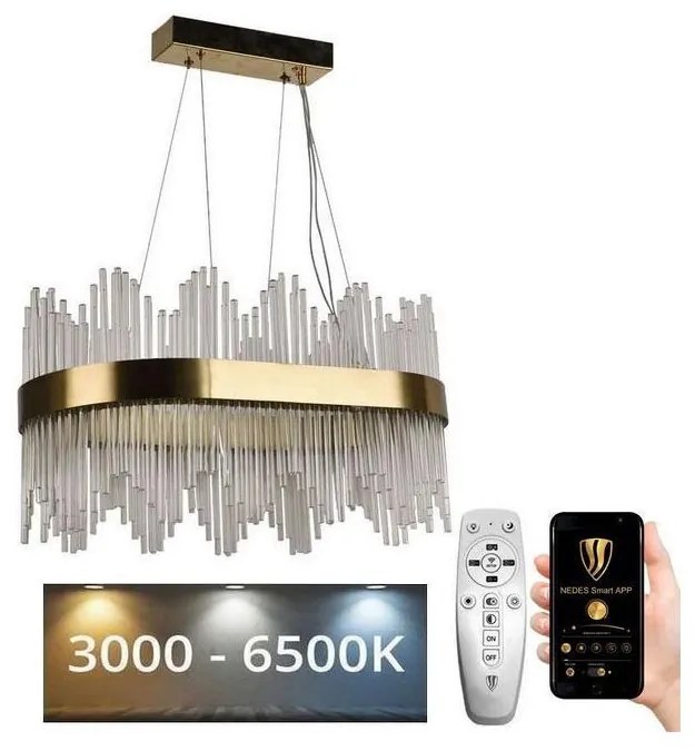 Lustră LED de cristal dimabilă pe cablu LED/70W/230V + telecomandă