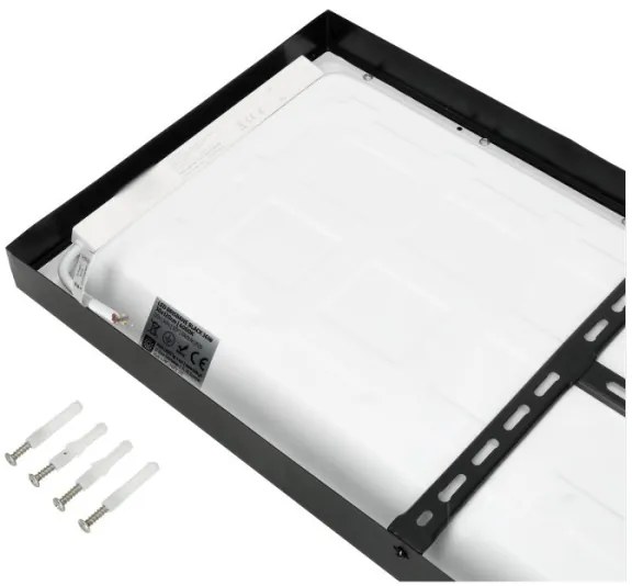 Panou LED aplicat BRISBANE LED/36W/230V 4000K 29,5x119 cm negru