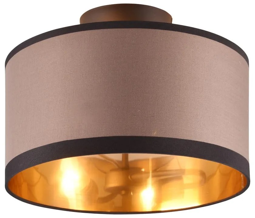 Plafonieră neagră-maro ø 30 cm Davos – Reality