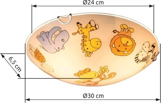 Globo 40607 - Plafonieră copii KIDDY 2xE27ILLU/60W/230V