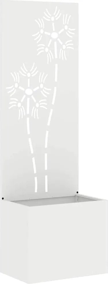 vidaXL Ecran de intimitate pentru grădină Floral Alb 50 x 140 cm