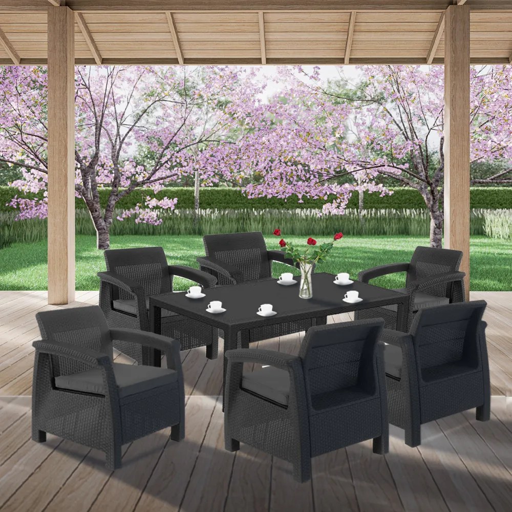 Set de mobilier de grădină Corfu Big Duo cu masă melodică