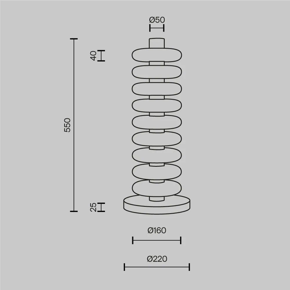 Lampadar, Lampa de podea LED metal maro, sticla Nuvem