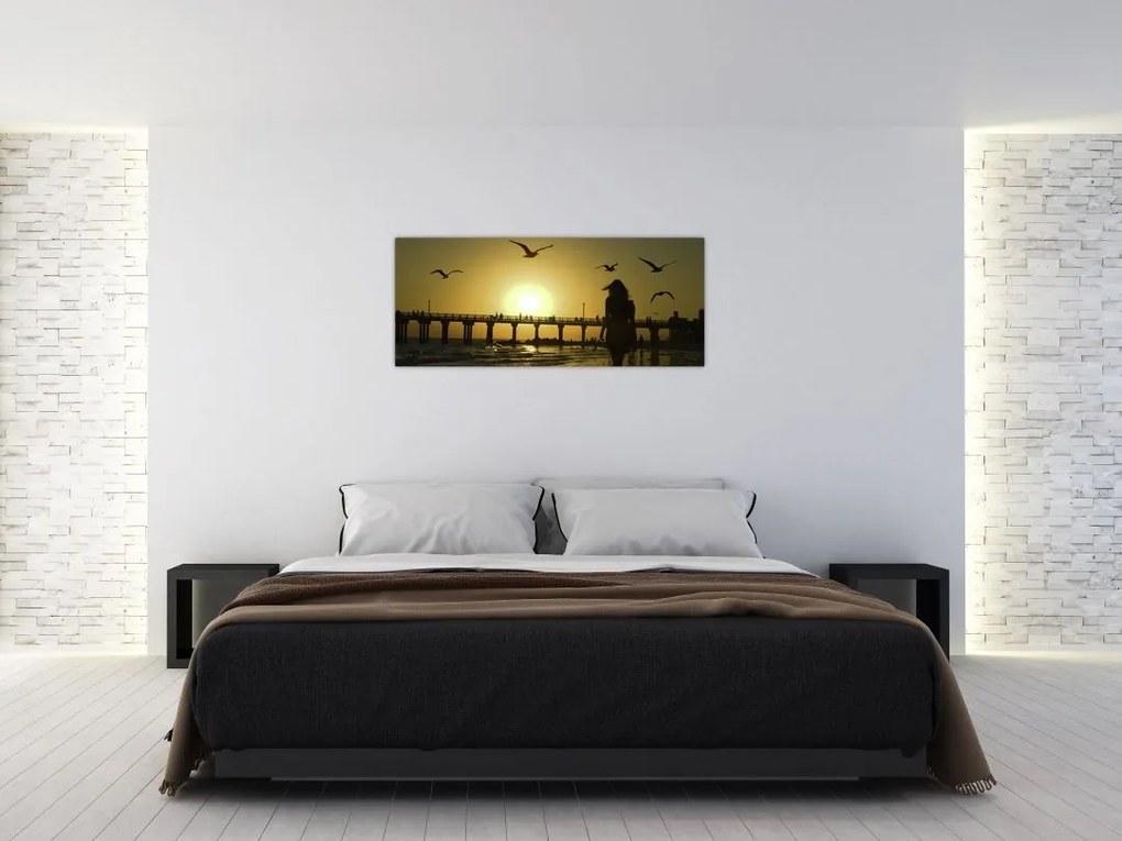 Tablou - Plimbare pe plajă (120x50 cm)