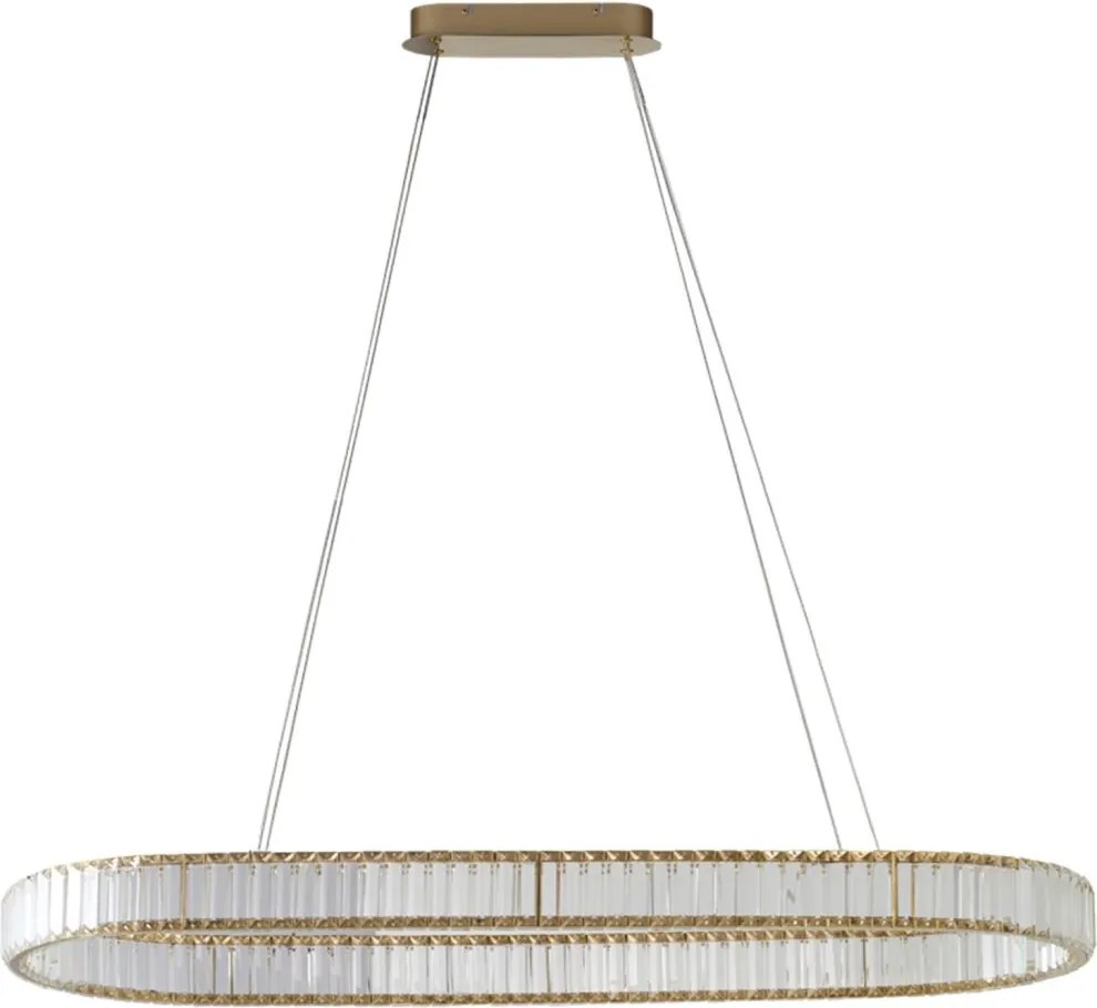 Lustra LED CCT suspendata cu telecomanda SPARKING auriu