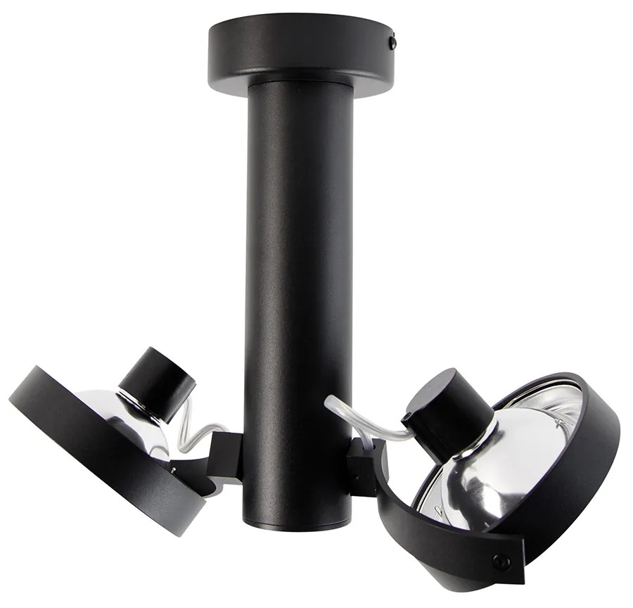 Spot modern negru reglabil cu 2 lumini - Goes