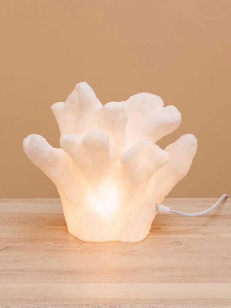 Lampa de masa, din pulbere de piatra si rasina, Elkhorn