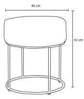 Taburet JAVI, diametru 40 cm, gri