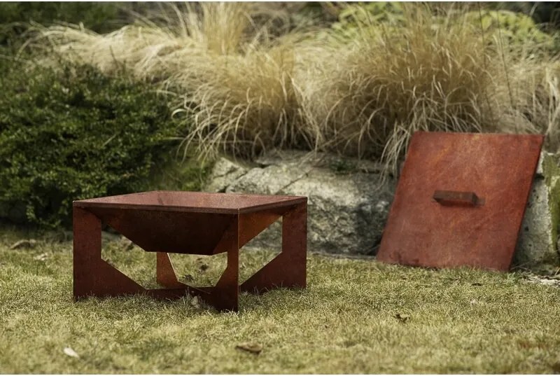 Vento Focar de grădină 50 x 50 x 30 cm, corten CORGARDEN 1014
