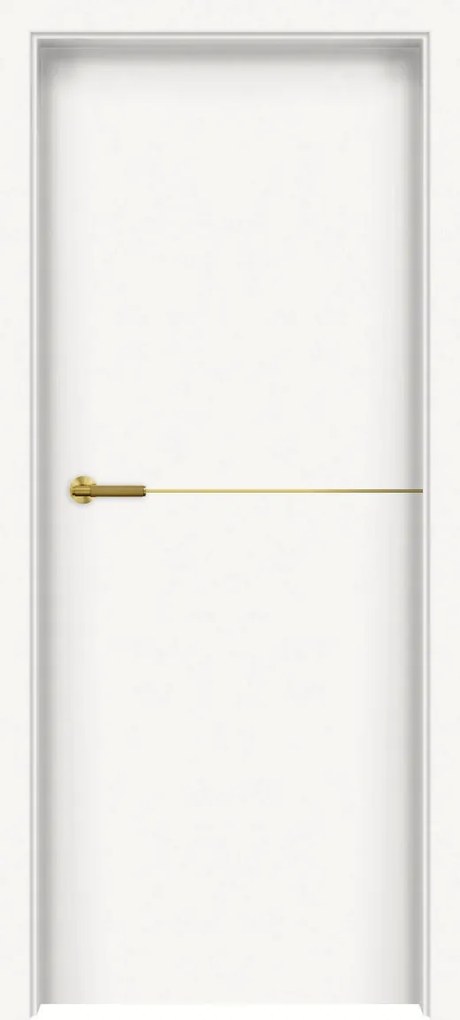 Usa de interior PORTA DESIRE cu insertii metalice aurii - Model 3 240-300 mm, Alb