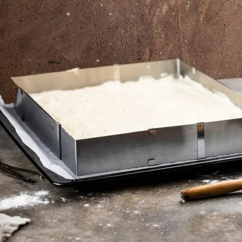 Resigilat: Forma de copt Kinghoff KH 1907, Reglabila 27,5-52,4 cm, Otel inoxidabil, Argintiu