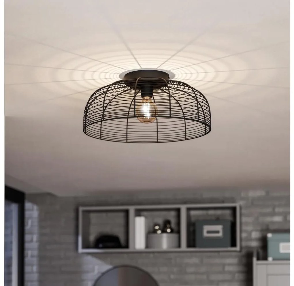 Plafonieră Eglo 43896 RINROE 1xE27/40W/230V negru