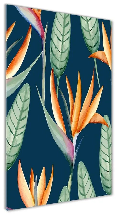 Tablou pe sticlă acrilică Strelitzia reginae