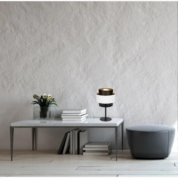 Lampă de masă NESS 1xE27/60W/230V neagră/albă