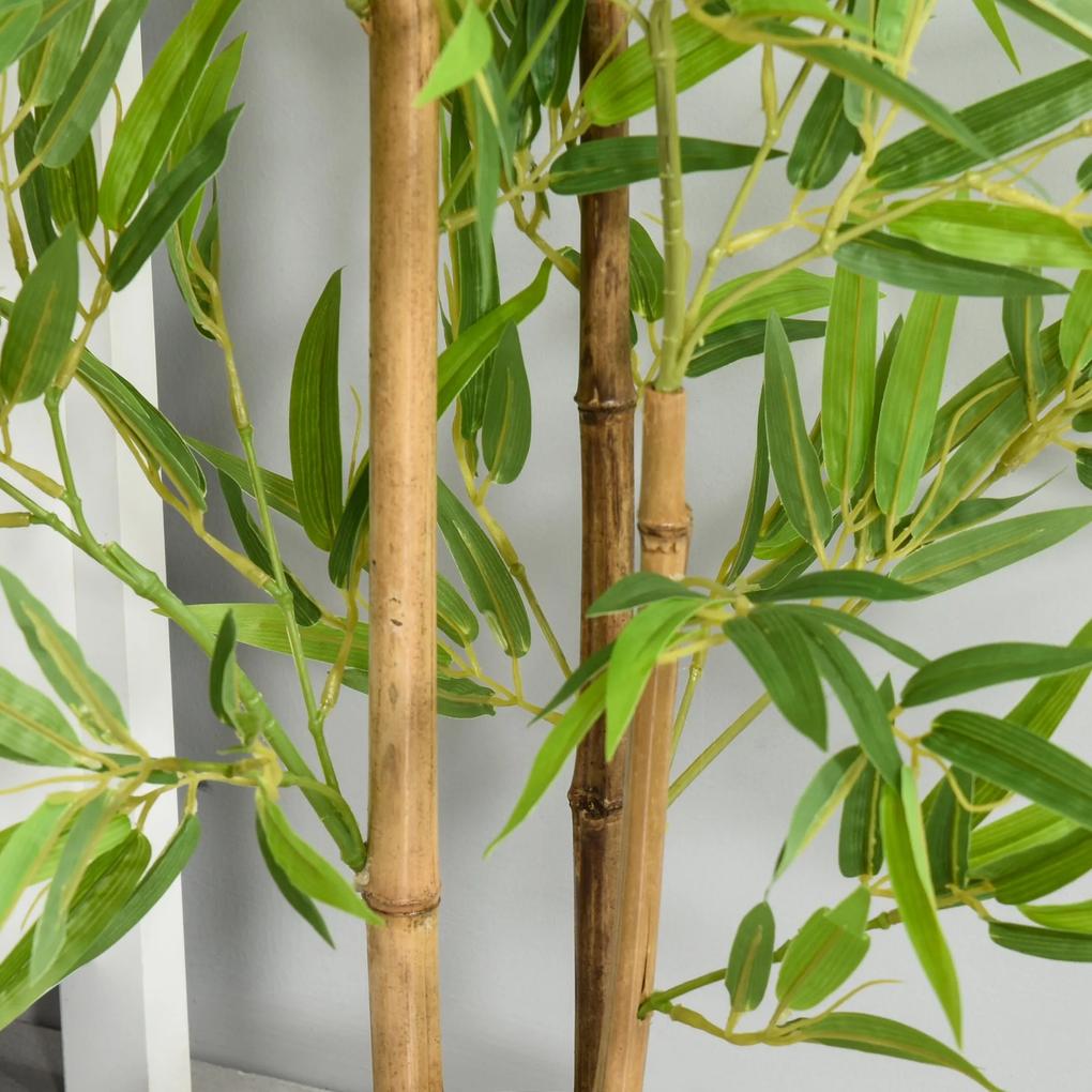 Bambus artificial in ghiveci Outsunny, 120 cm, verde | Aosom RO