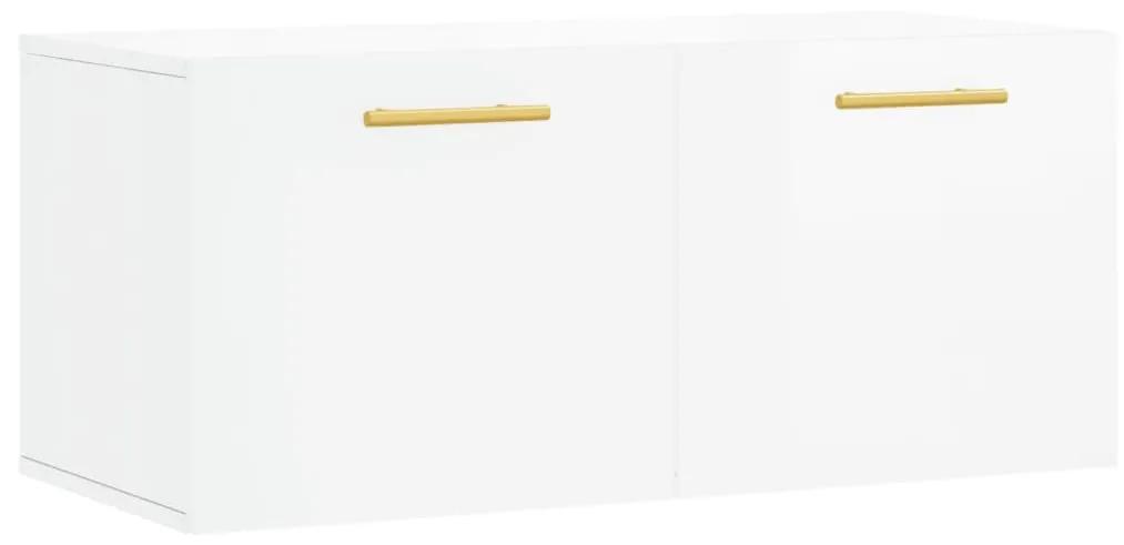 830062 vidaXL Dulap de perete, alb extralucios, 80x36,5x35 cm, lemn compozit
