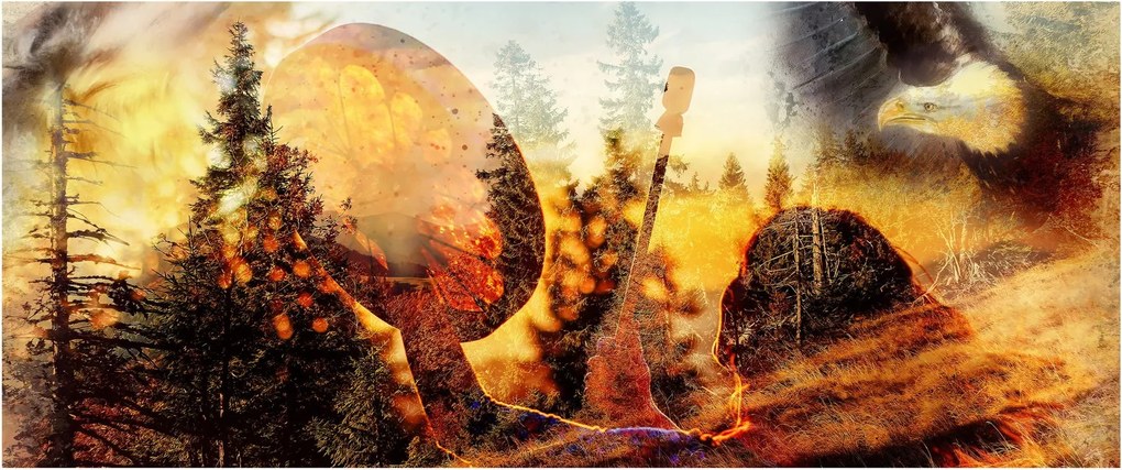 Tablou - Motiv șamanic (120x50 cm)
