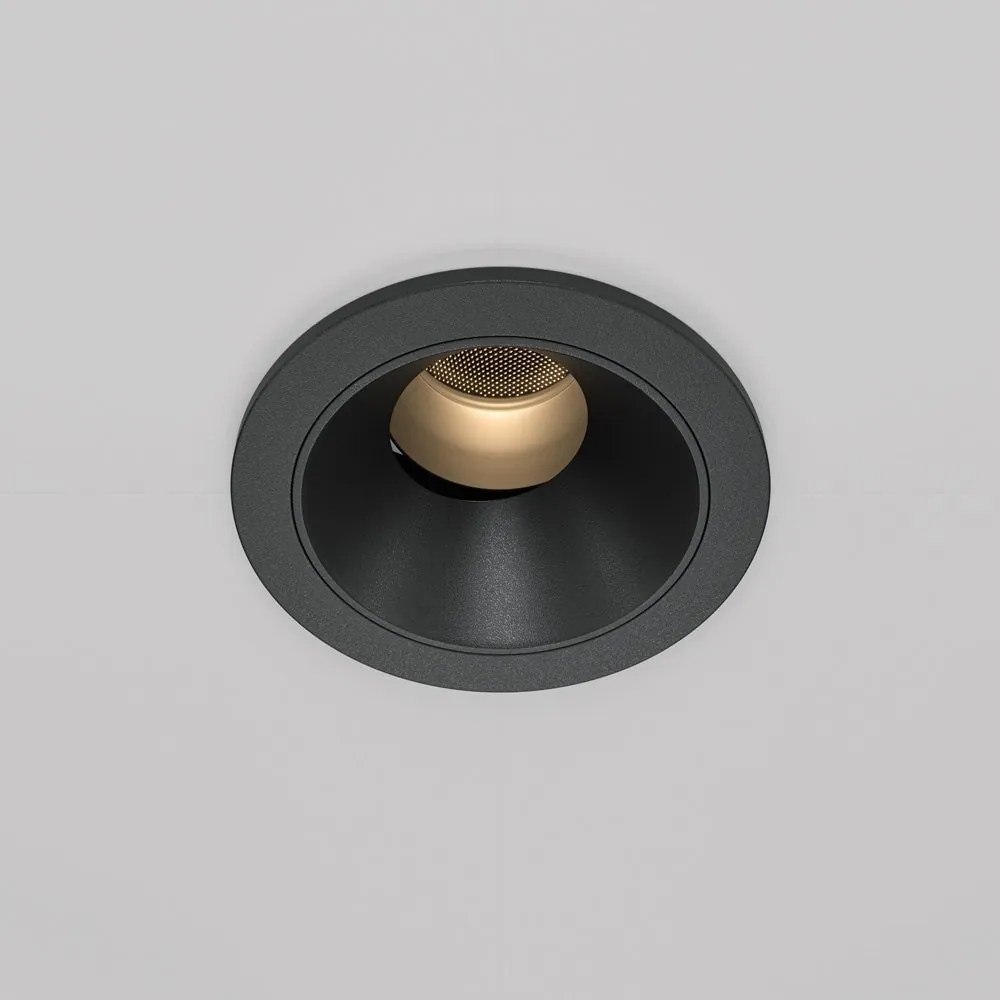 Spot LED incastrabil design tehnic Wise negru