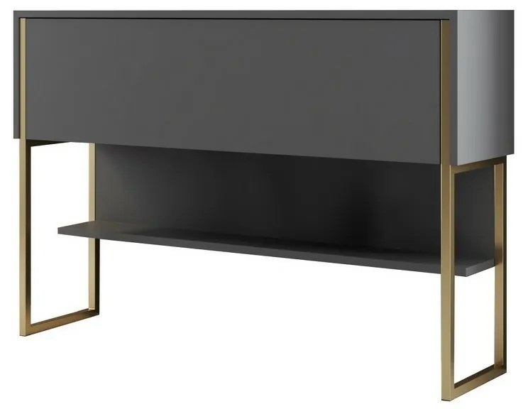 Comodă Luxe Anthracite and Gold