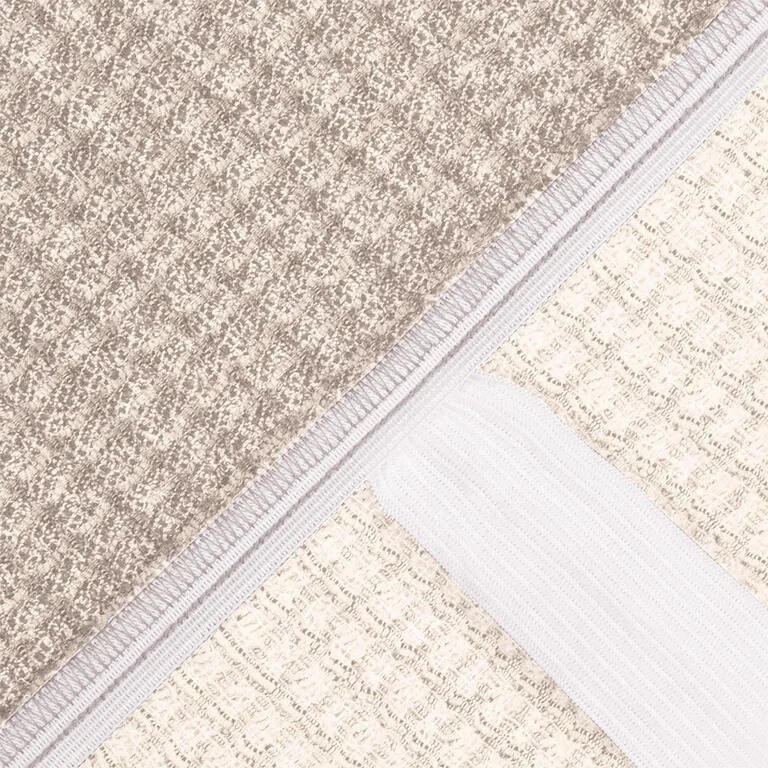 Huse super elastice RUBINIA smântânii taburet (40 - 60 cm)