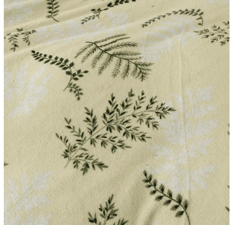 Lenjerie de pat microplus LEAFY verde deschis Dimensiune lenjerie de pat: 2 buc 70 x 90 cm | 200 x 220 cm