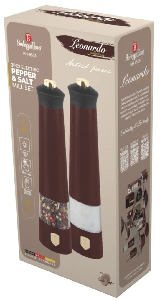 Set 2 rasnite pentru sare si piper Leonardo Berlinger Haus BH 9555