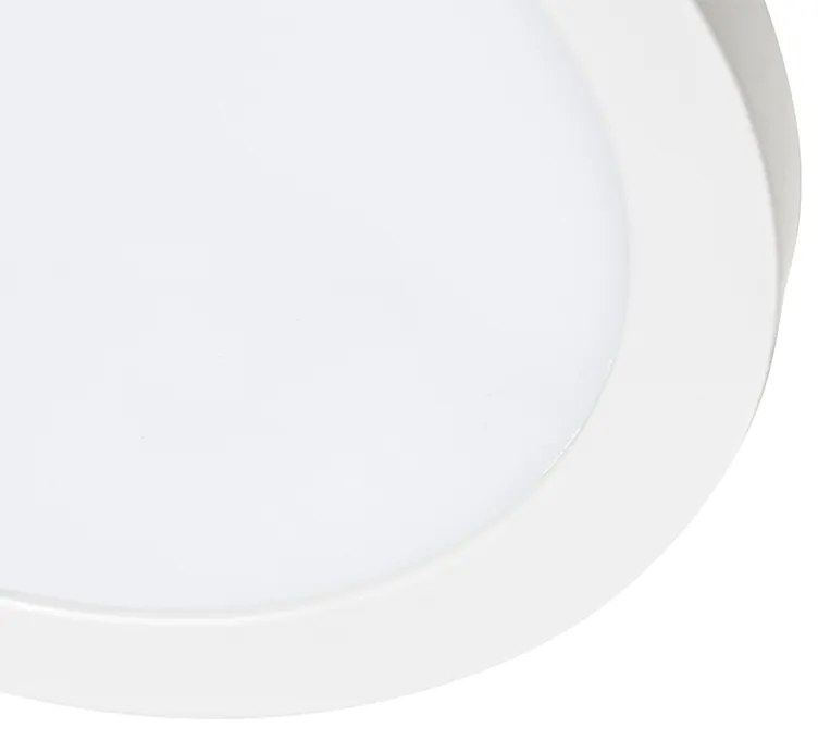 Spot integrat sau montat pe suprafață alb 30 cm cu LED inclus cu 3 trepte de diminuare la cald - Trans