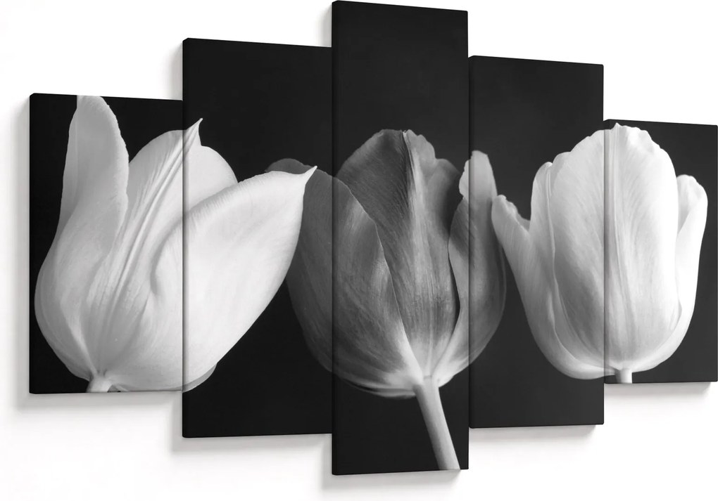 Tablou - Lalele alb negre (150x105 cm)