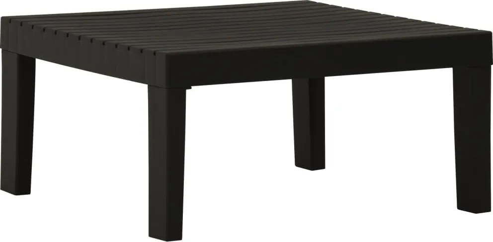 vidaXL Masă de grădină, gri, plastic