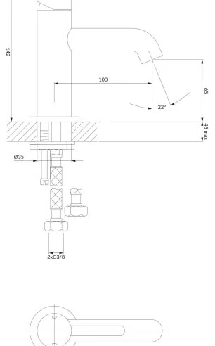Baterie de lavoar OMNIRES Y1210CR Y 14,2 cm crom lucios