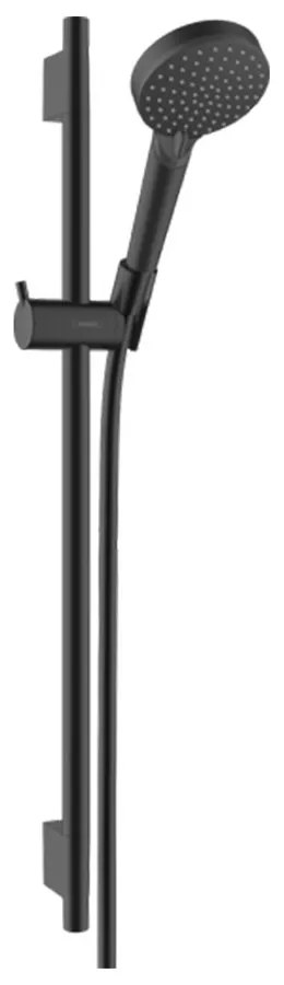 Set de dus cu bara 65 cm Hansgrohe Vernis Blend Vario finisaj negru mat 2 functii