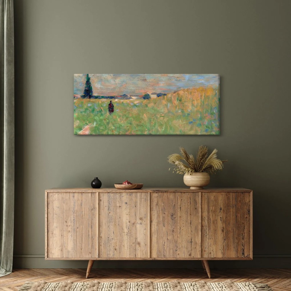 Tablou - Georges Seurat, A Summer Landscape, reproducere (120x50 cm)