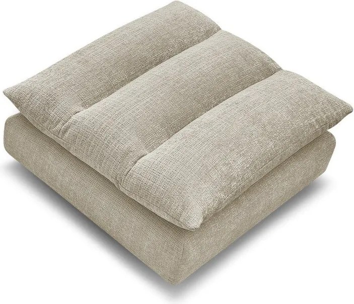 Taburet bej cu tapițerie din chenille Neil – Bobochic Paris