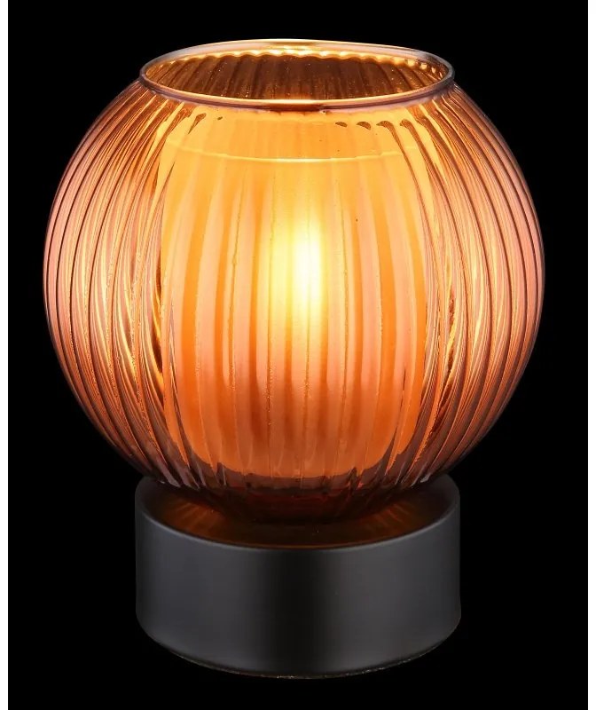 Veioza/Lampa de masa design modern ZUMBA negru/bronz